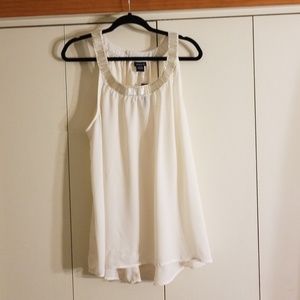 Torrid Sheer Ivory Tank Top Size 1